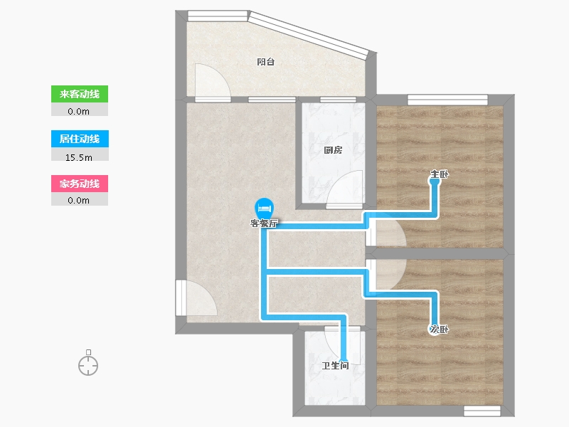 广东省-广州市-新兴白云花园-44.74-户型库-动静线