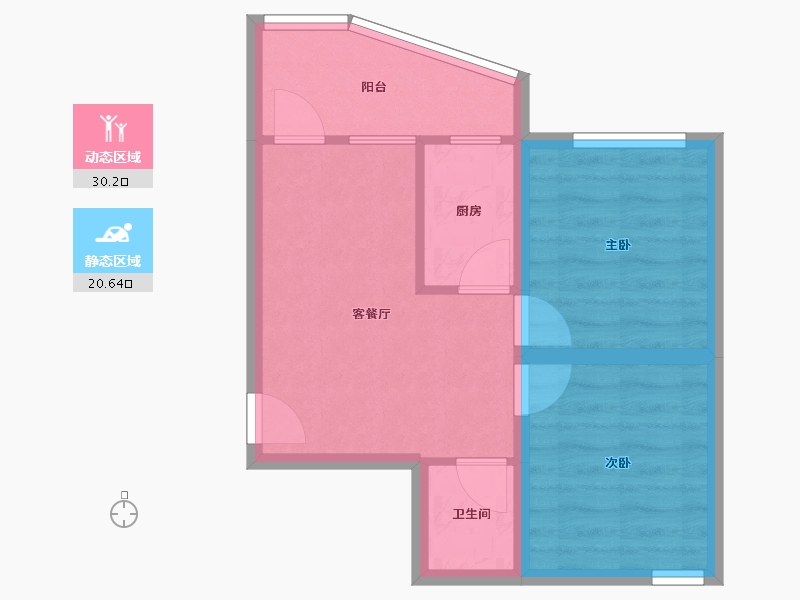 广东省-广州市-新兴白云花园-44.74-户型库-动静分区