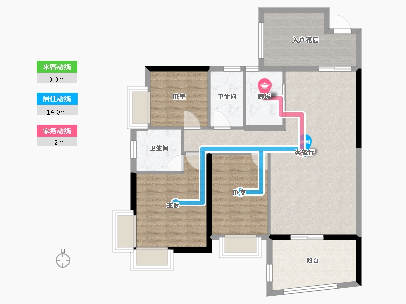 广东省-肇庆市-顺宝天誉花园-93.60-户型库-动静线