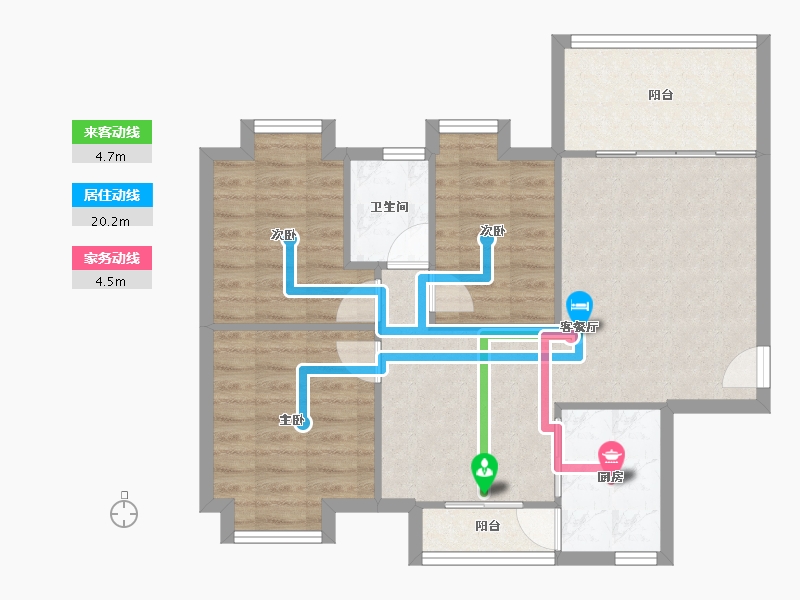 广东省-广州市-云水雅苑-75.68-户型库-动静线