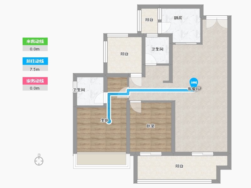 贵州省-贵阳市-吾悦华府-80.80-户型库-动静线