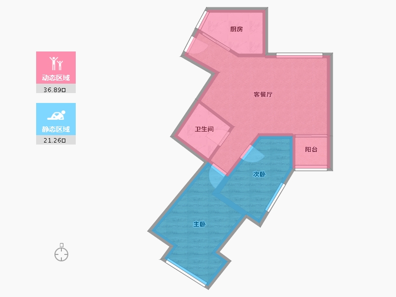 山东省-青岛市-宜昌馨苑-51.16-户型库-动静分区