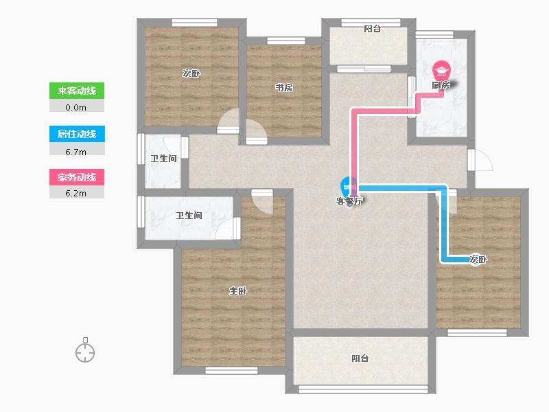 山东省-泰安市-河畔豪庭-101.99-户型库-动静线