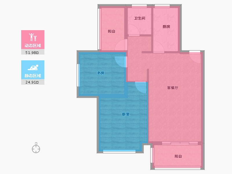 河北省-廊坊市-路劲阳光城-68.74-户型库-动静分区