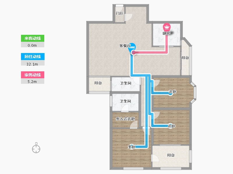 陕西省-西安市-枫叶新都市-134.49-户型库-动静线