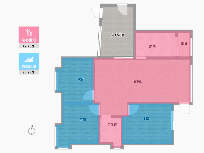 广东省-广州市-喜盈雅境-88.00-户型库-动静分区