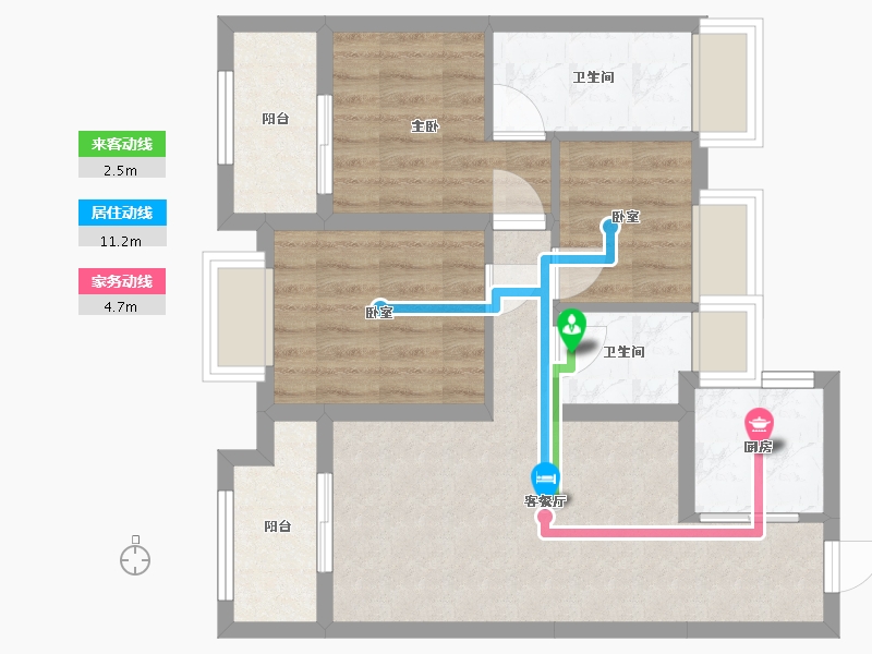 福建省-福州市-福州国贸学原-69.29-户型库-动静线