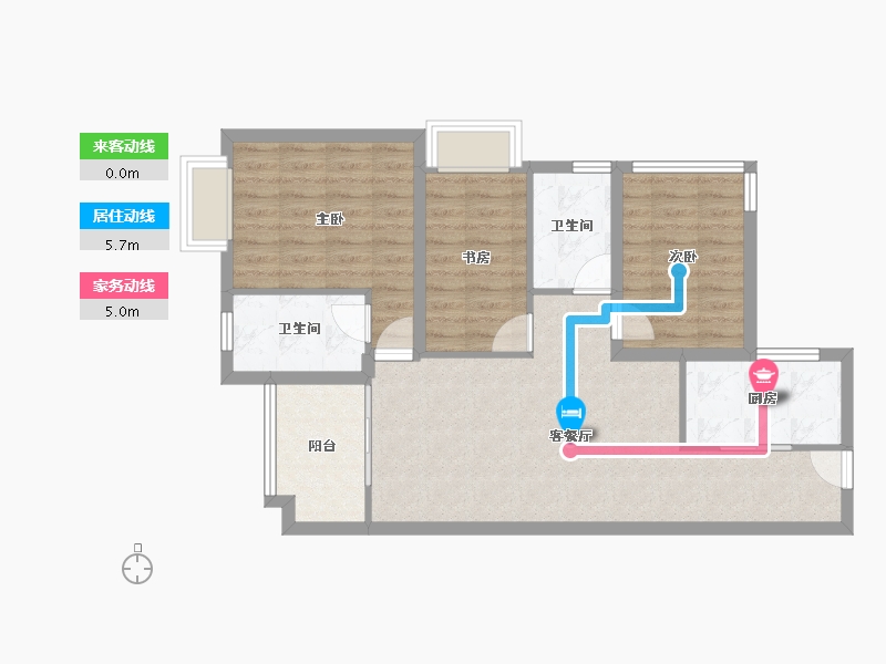 广东省-东莞市-南部湾万科城-78.50-户型库-动静线