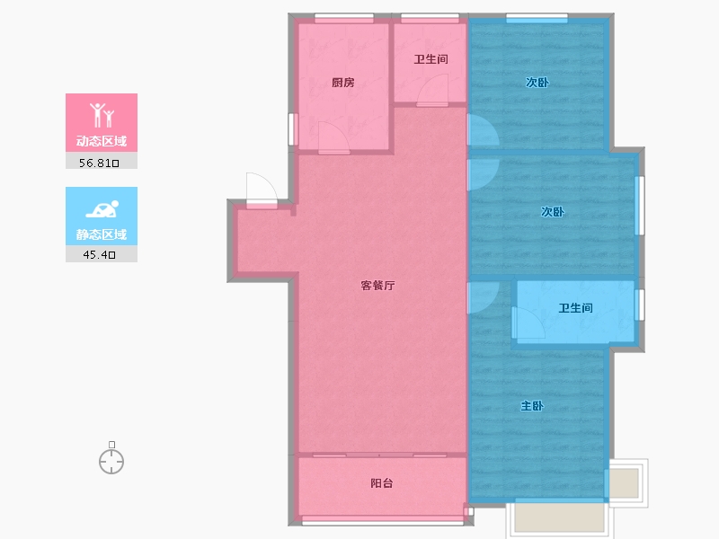 安徽省-六安市-徽盐龙湖湾-110.00-户型库-动静分区