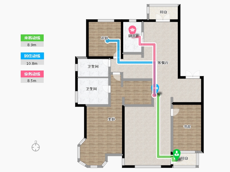 黑龙江省-齐齐哈尔市-锦湖金色世家-167.20-户型库-动静线