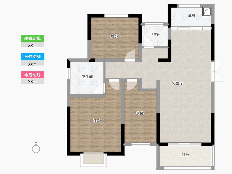 河南省-洛阳市-九龙翰林苑-95.00-户型库-动静线