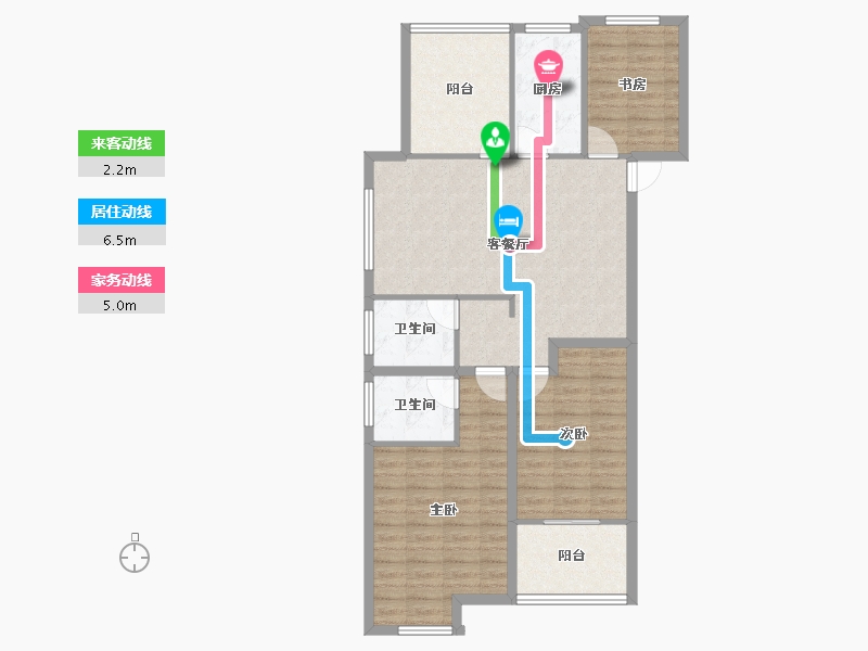 安徽省-合肥市-金辉悦府-96.49-户型库-动静线