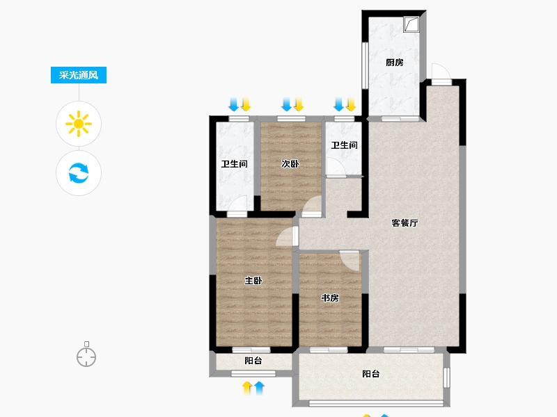 河南省-周口市-万基城-103.20-户型库-采光通风