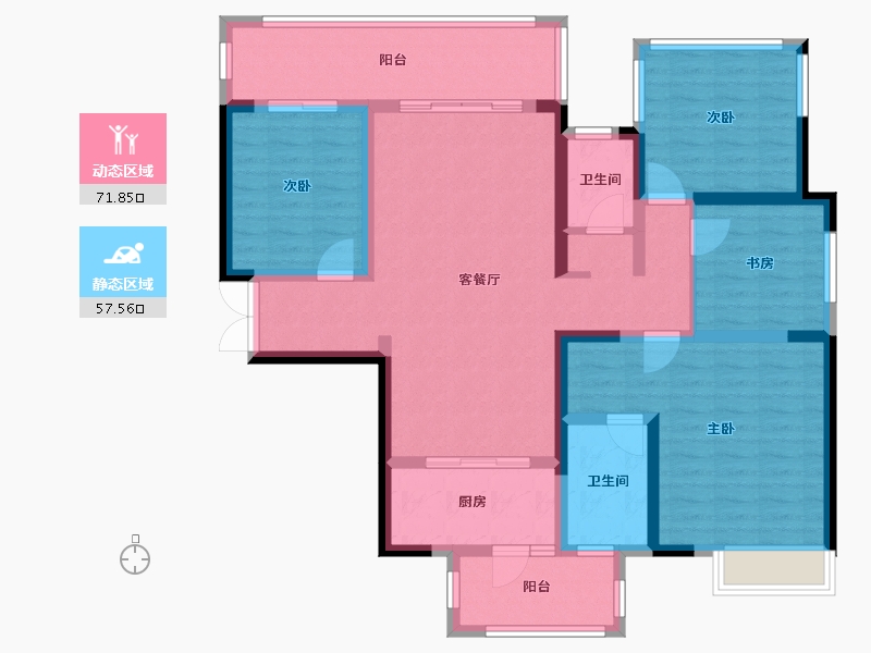 广西壮族自治区-南宁市-路桥锦绣二期-108.00-户型库-动静分区