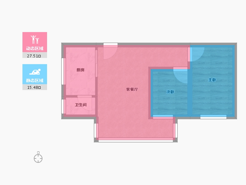 广东省-广州市-新兴白云花园-37.44-户型库-动静分区