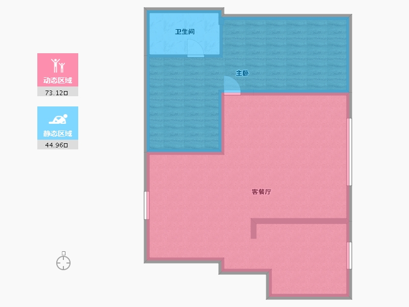 天津-天津市-武清 城投悦和里 阁楼-76.00-户型库-动静分区