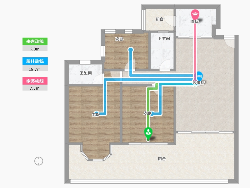 广东省-广州市-祈福新村山泉居-82.00-户型库-动静线