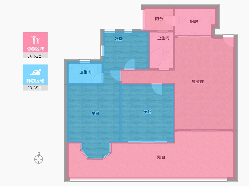 广东省-广州市-祈福新村山泉居-82.00-户型库-动静分区