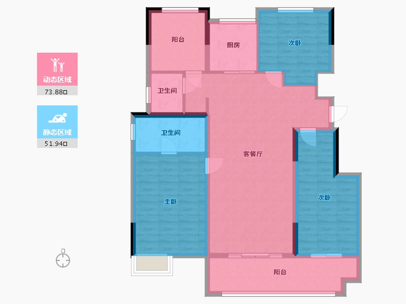 安徽省-滁州市-凯迪铂悦府-106.40-户型库-动静分区