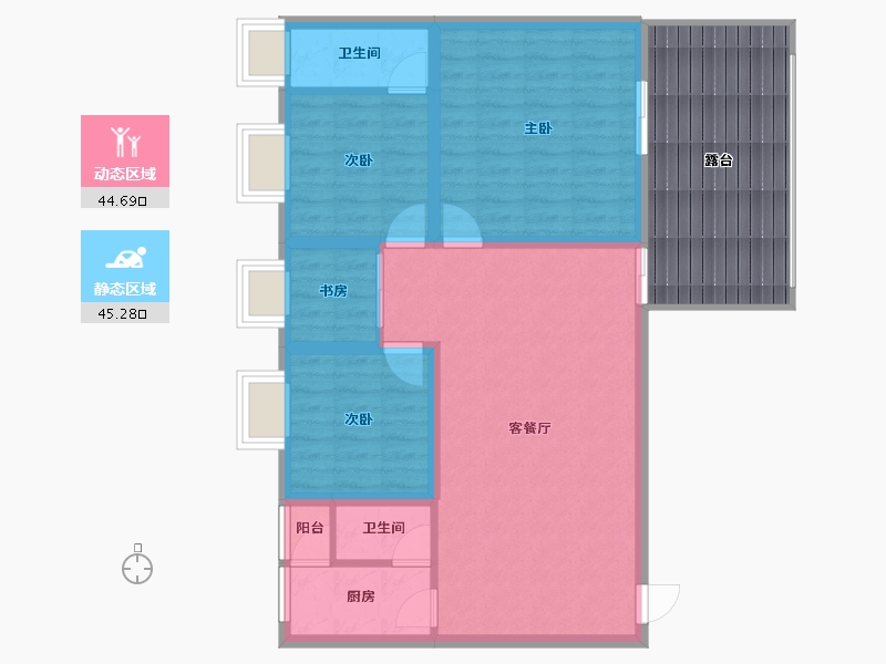 广东省-广州市-嘉仕花园-97.23-户型库-动静分区