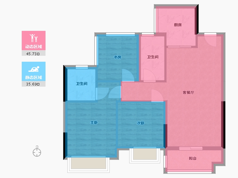 广西壮族自治区-柳州市-大唐官邸-76.09-户型库-动静分区