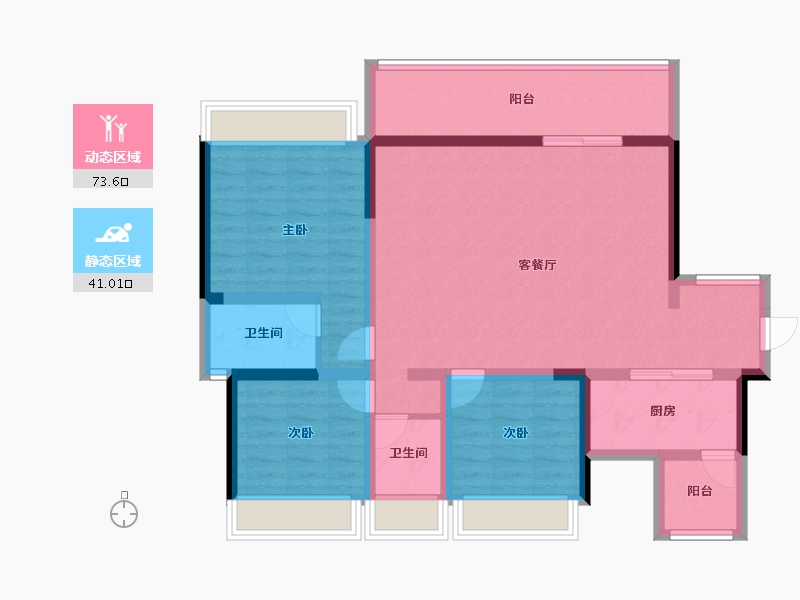 四川省-成都市-鼎盛南苑-101.79-户型库-动静分区