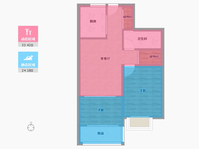 山东省-青岛市-西海景苑-51.31-户型库-动静分区