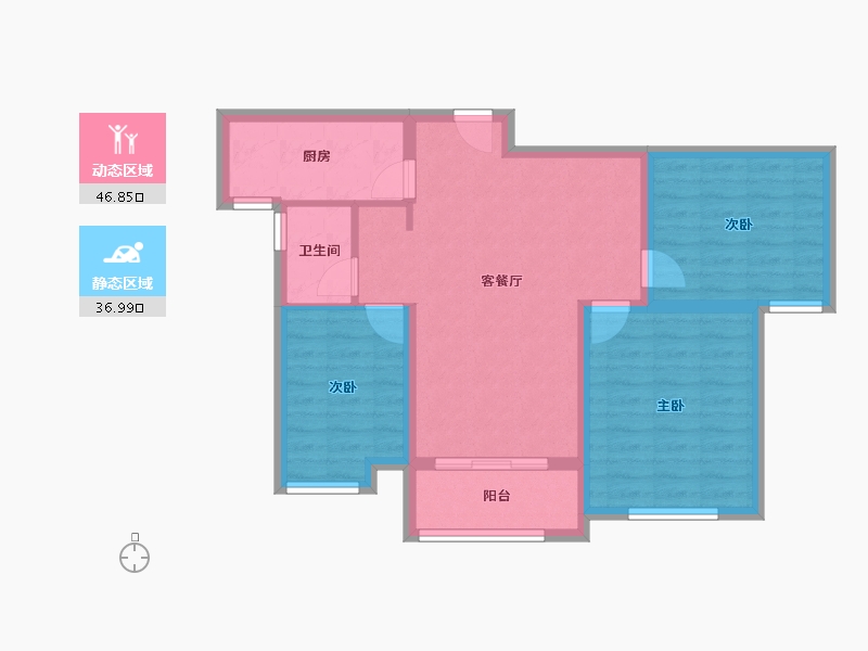 山东省-临沂市-凤凰水城-74.81-户型库-动静分区