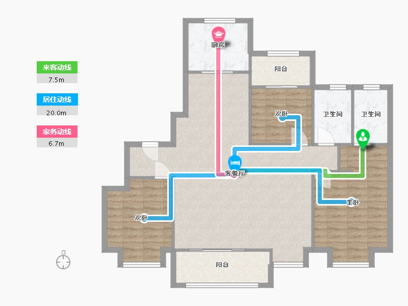 江苏省-苏州市-绿地半岛-103.20-户型库-动静线