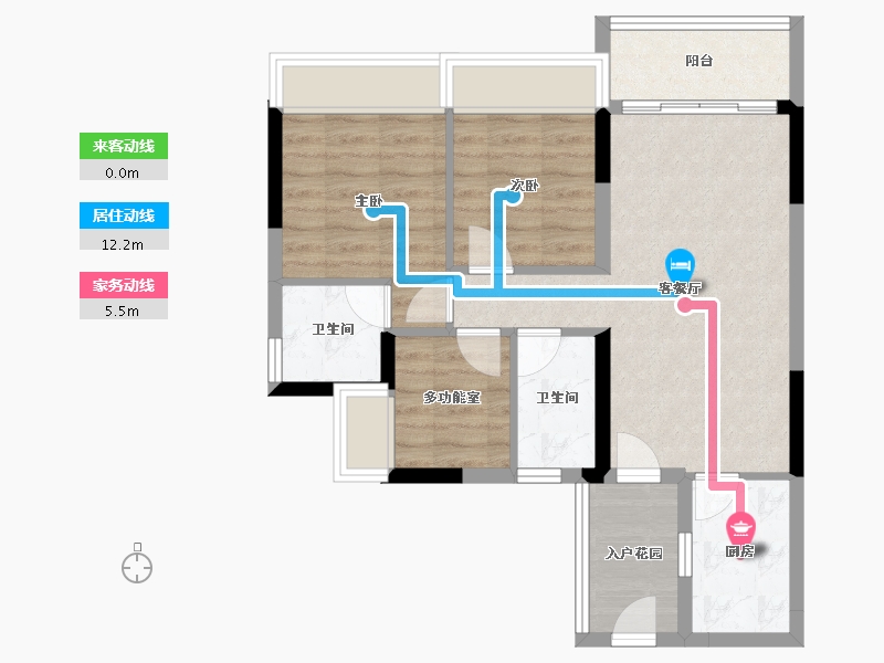 广东省-广州市-科慧花园-66.73-户型库-动静线