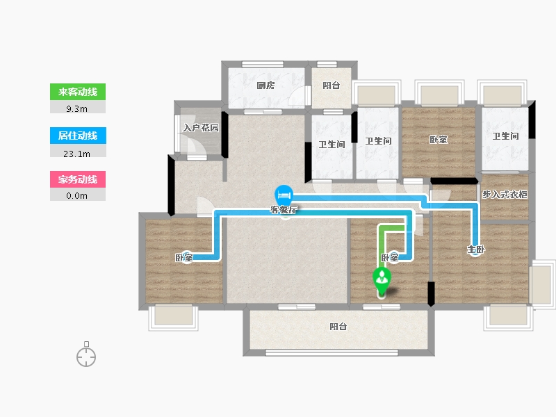 广东省-广州市-天马丽苑-122.00-户型库-动静线