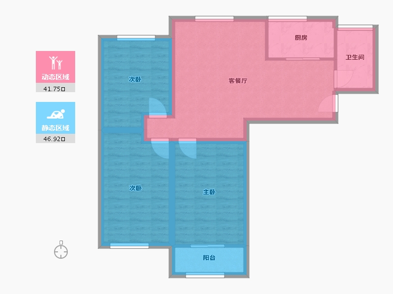 山东省-青岛市-北国之春采菊苑-79.24-户型库-动静分区