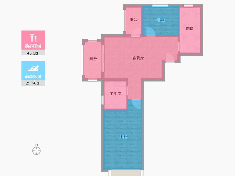 河北省-廊坊市-路劲阳光城-63.60-户型库-动静分区