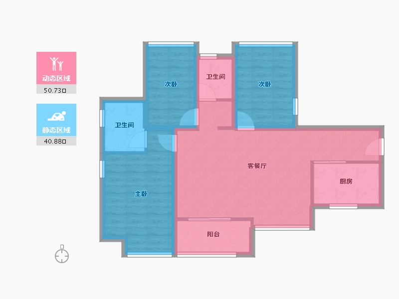 广东省-东莞市-南部湾万科城-81.55-户型库-动静分区