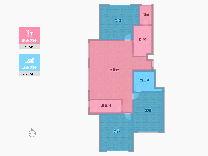 河北省-廊坊市-世嘉正园-127.73-户型库-动静分区