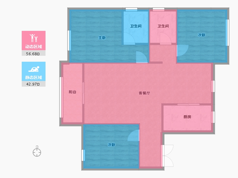 宁夏回族自治区-吴忠市-金水悦府-100.00-户型库-动静分区