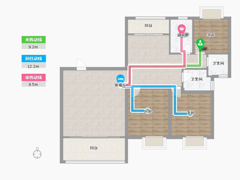 广东省-广州市-新都盛世名门-106.06-户型库-动静线