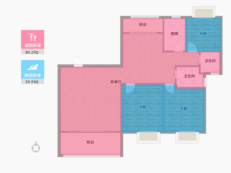 广东省-广州市-新都盛世名门-106.06-户型库-动静分区