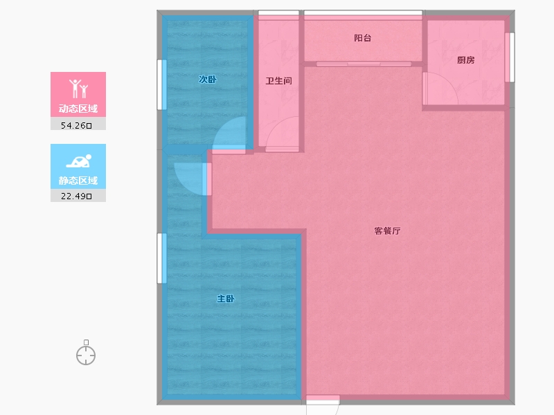 广东省-广州市-南洲名苑-69.17-户型库-动静分区