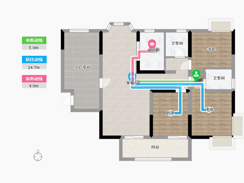 安徽省-合肥市-禹洲华侨城-95.00-户型库-动静线