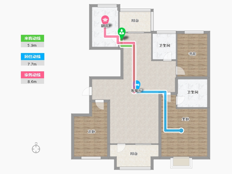 山东省-青岛市-融创维多利亚湾-128.09-户型库-动静线