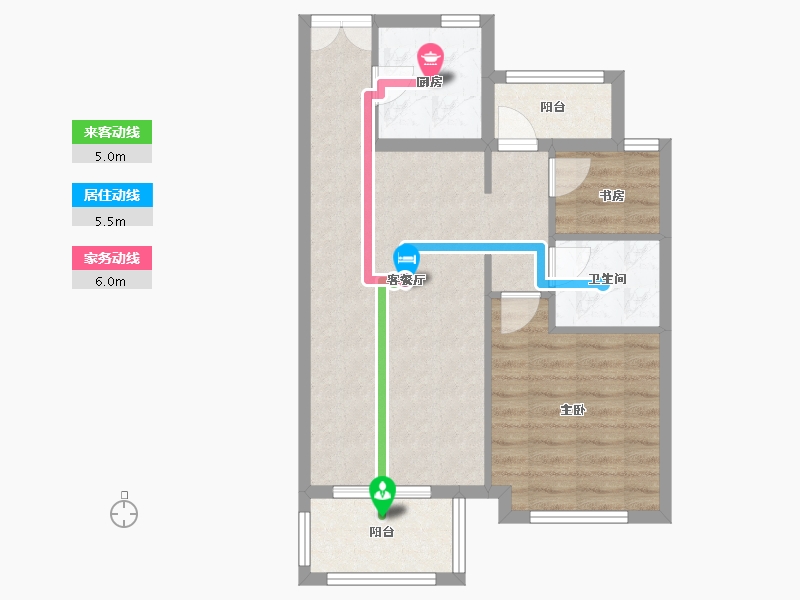 河北省-廊坊市-路劲阳光城-64.30-户型库-动静线