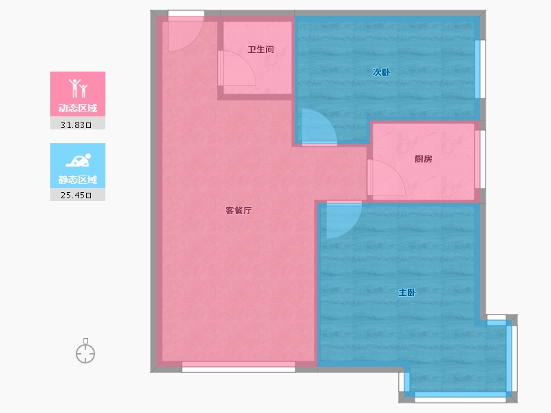 甘肃省-兰州市-五建西固小区-51.81-户型库-动静分区