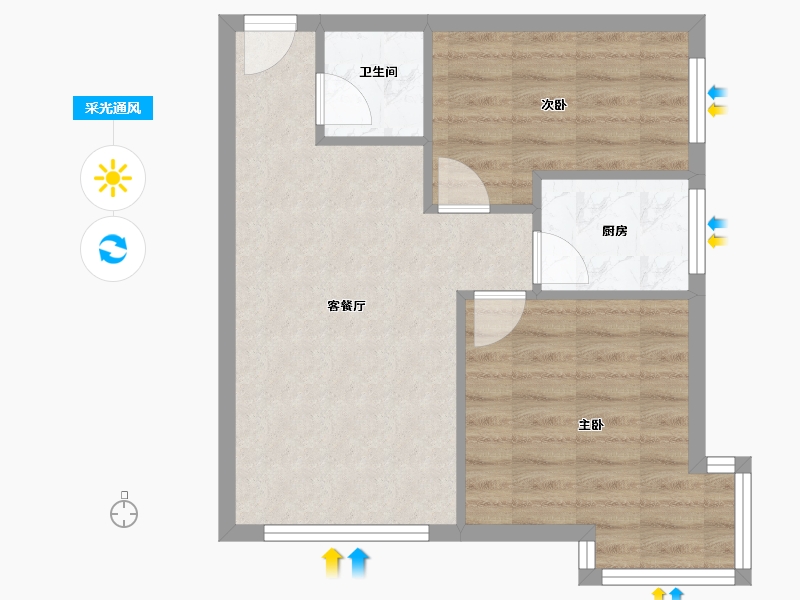 甘肃省-兰州市-五建西固小区-51.81-户型库-采光通风