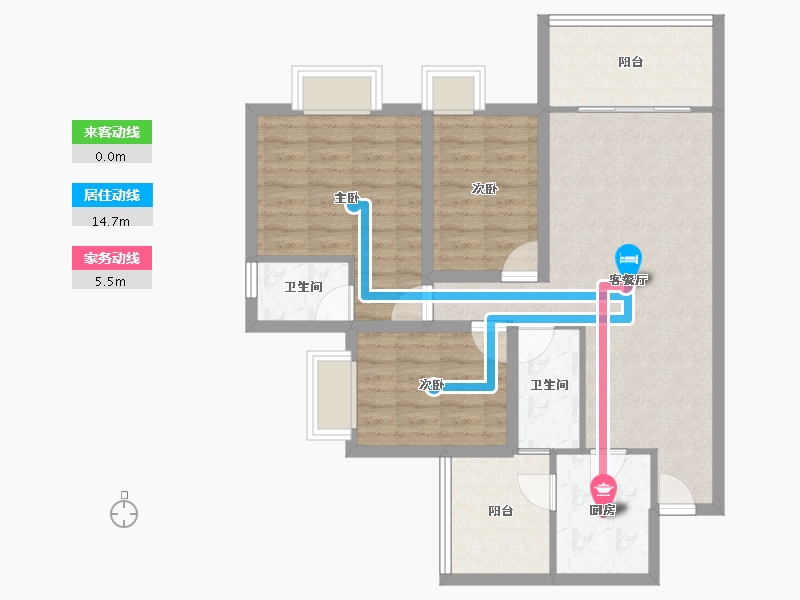 广东省-广州市-保利西海岸瀚海花园-82.50-户型库-动静线