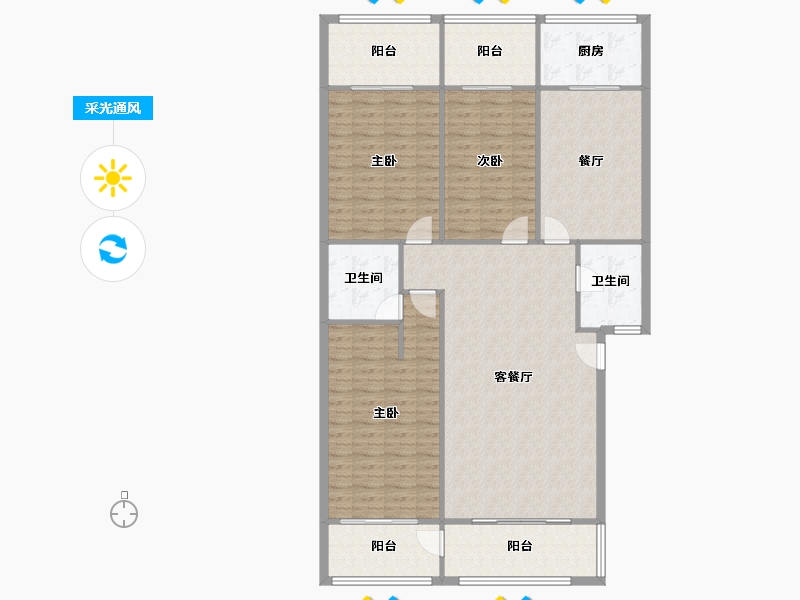 四川省-成都市-金河路69号-145.00-户型库-采光通风