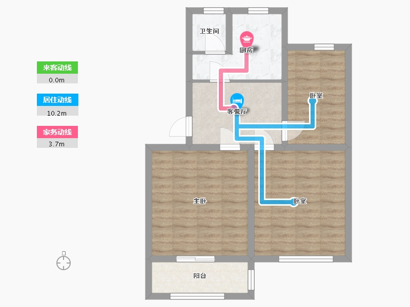 山东省-济宁市-菜市小区-63.00-户型库-动静线