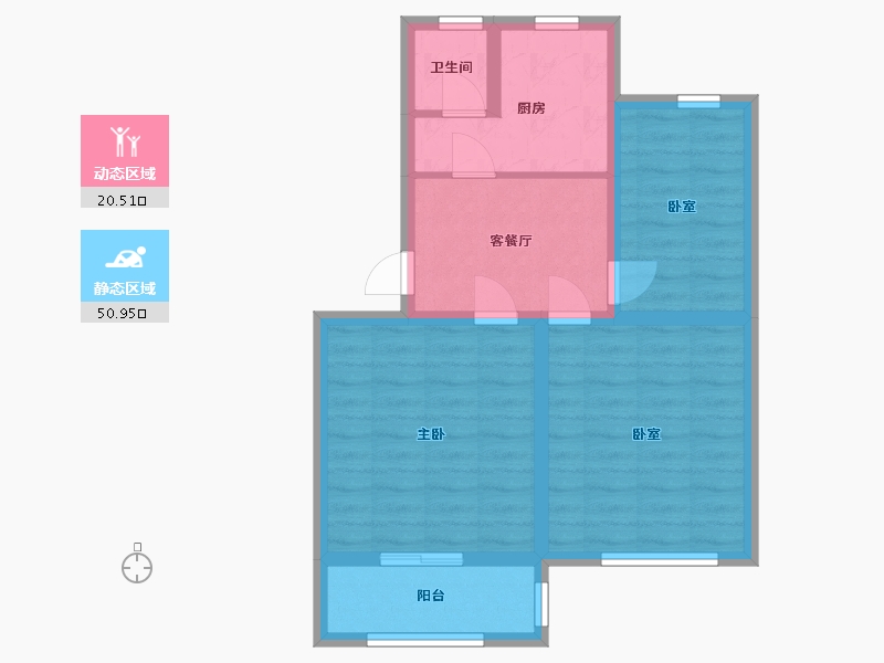 山东省-济宁市-菜市小区-63.00-户型库-动静分区