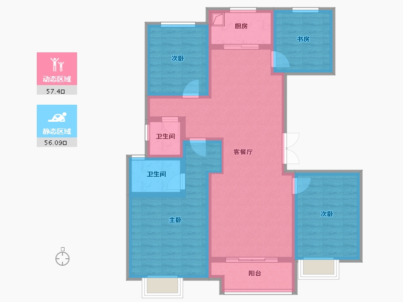 河北省-邯郸市-燕都紫金台-116.00-户型库-动静分区