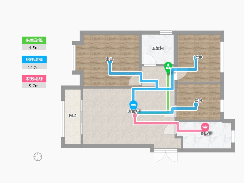 河北省-廊坊市-绿地西斯公馆-80.80-户型库-动静线